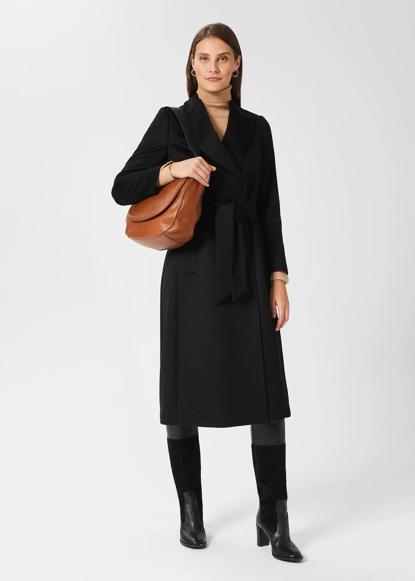 Olivia Wool Wrap Coat 