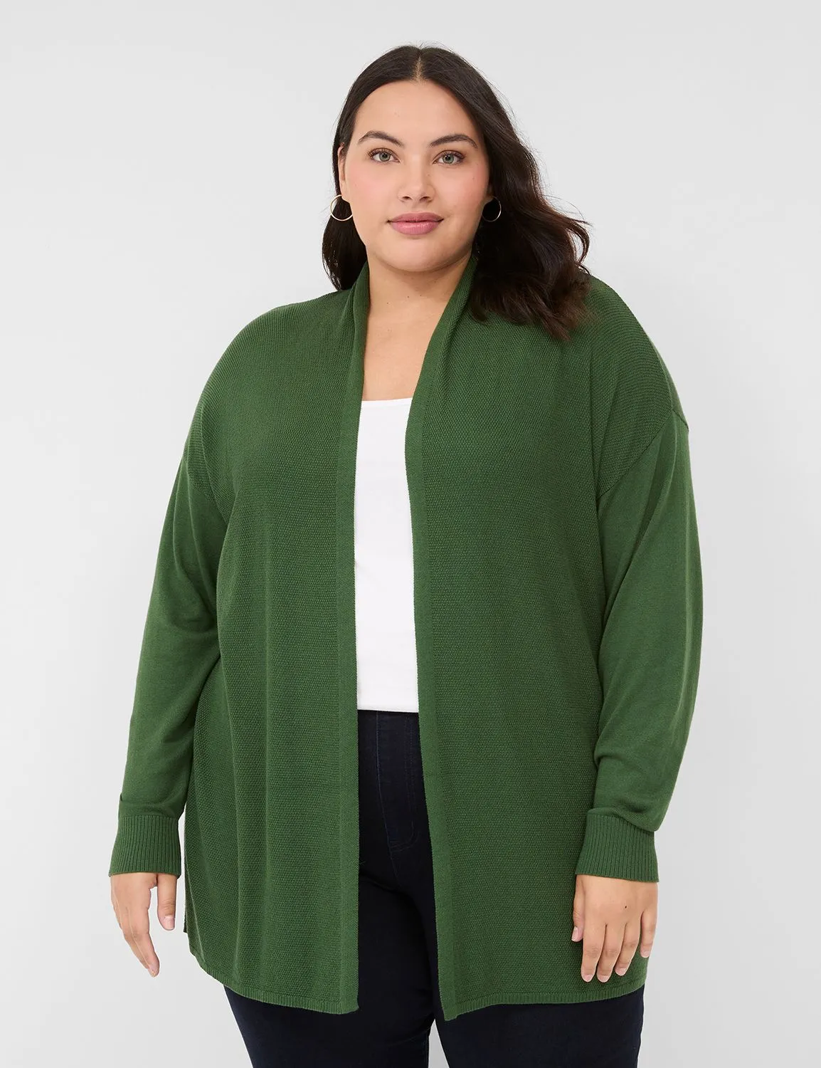 Open-Front Drape Cardigan