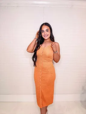 Orange Crush Midi Dress