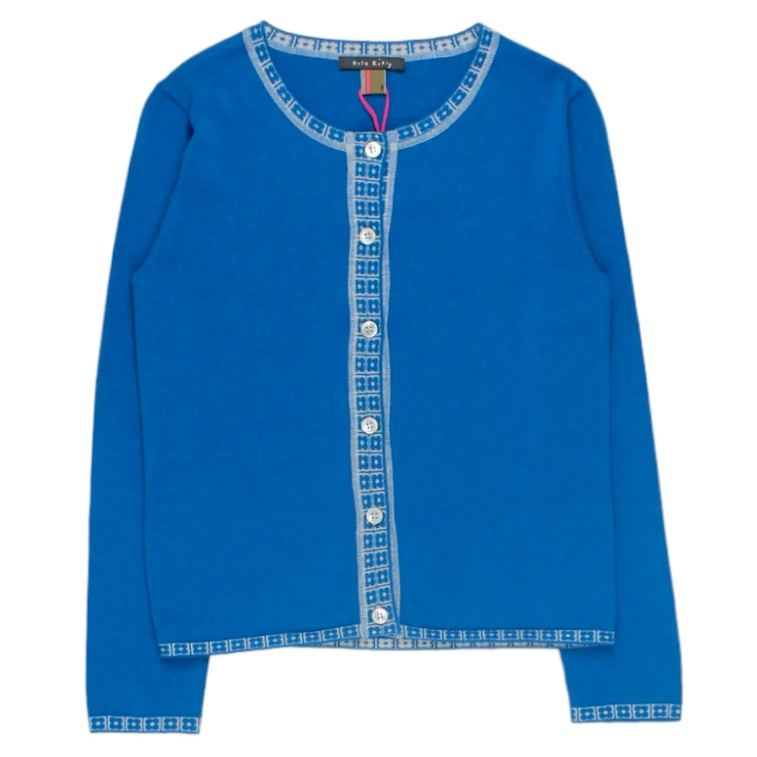 Orla Kiely Blue Classic Cardigan