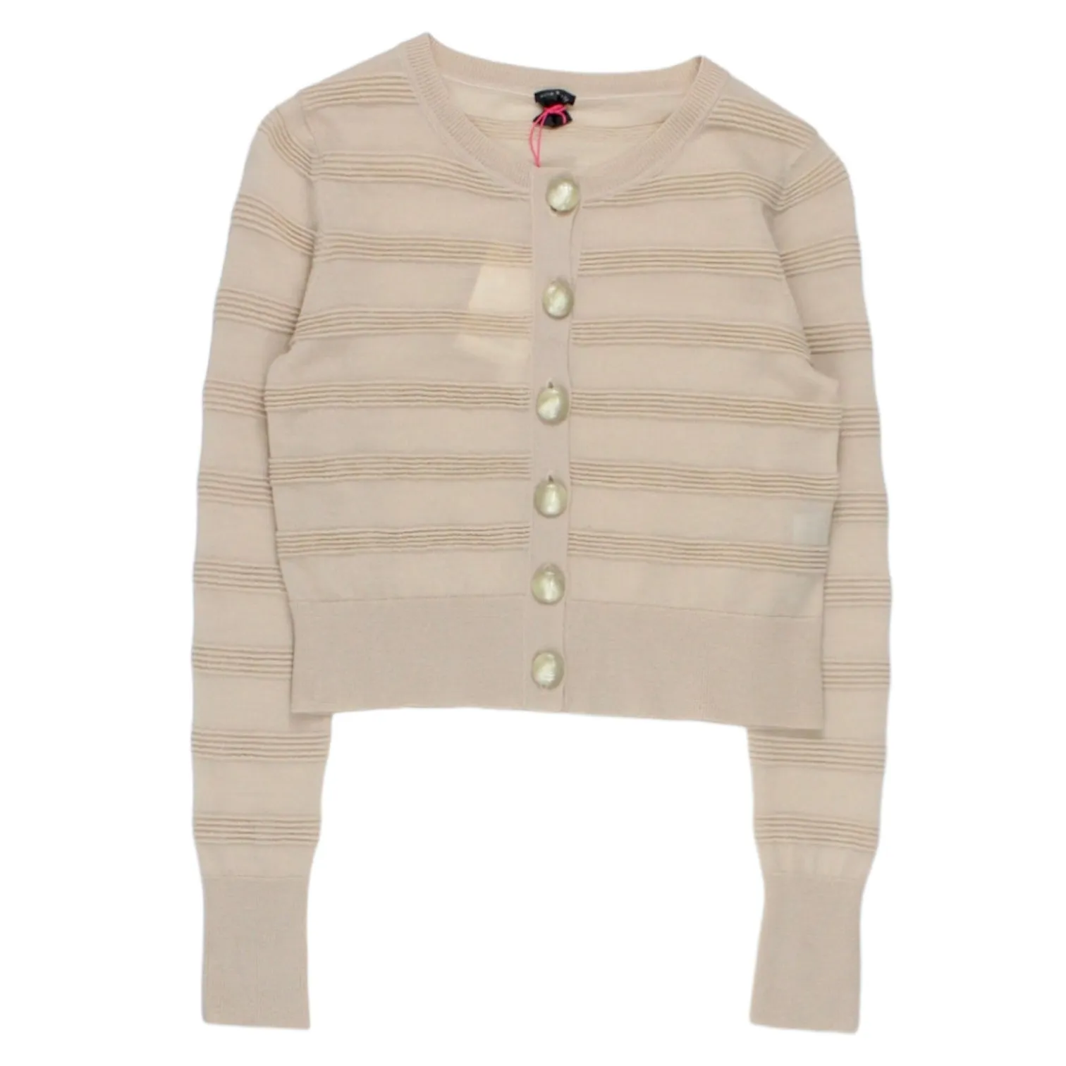 Orla Kiely Cream Pin Tuck stitch Cardigan