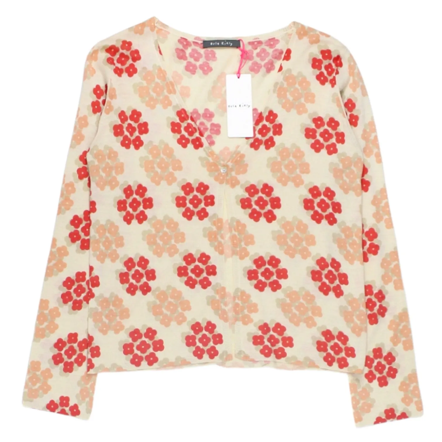 Orla Kiely Cream/Red Floral Cardigan