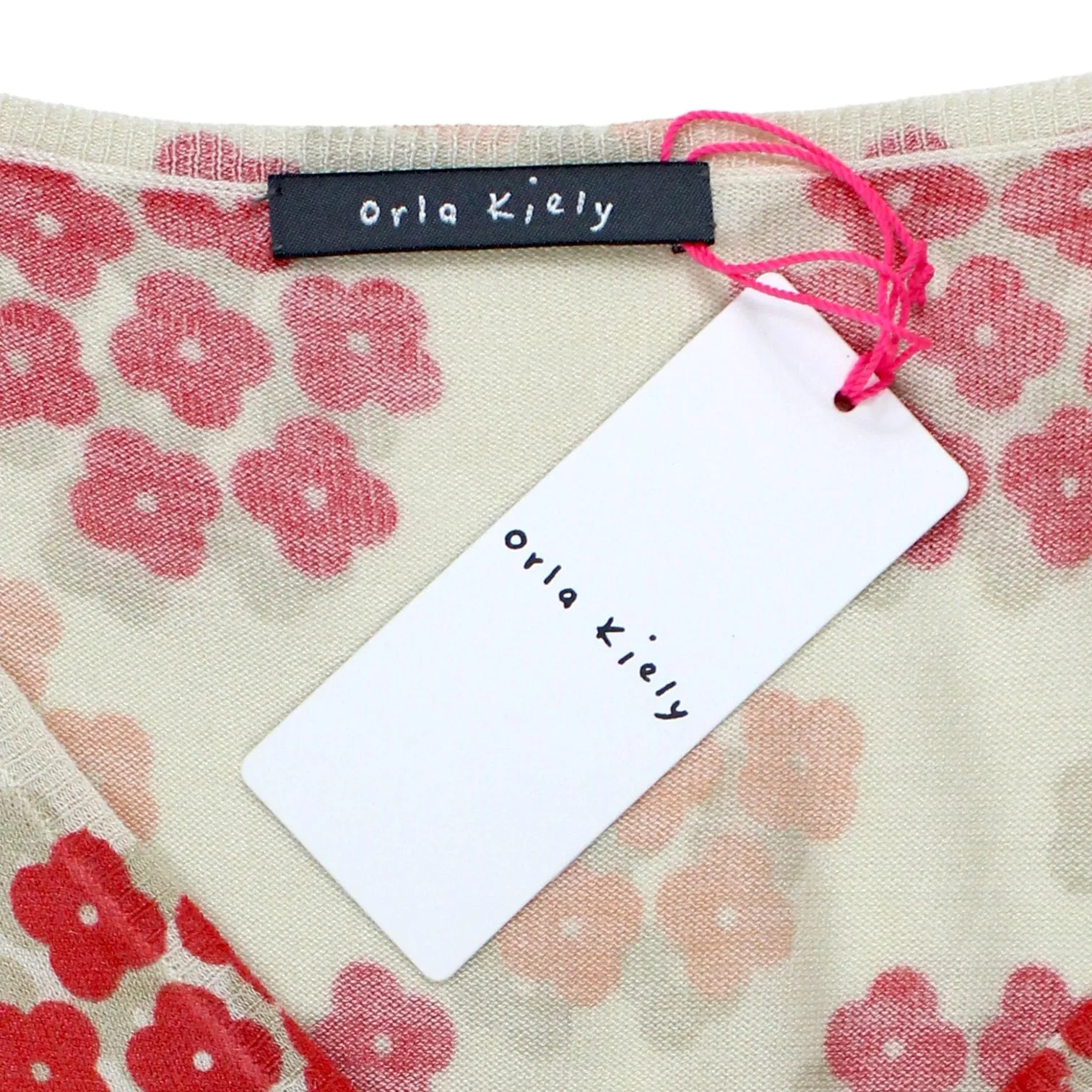 Orla Kiely Cream/Red Floral Cardigan