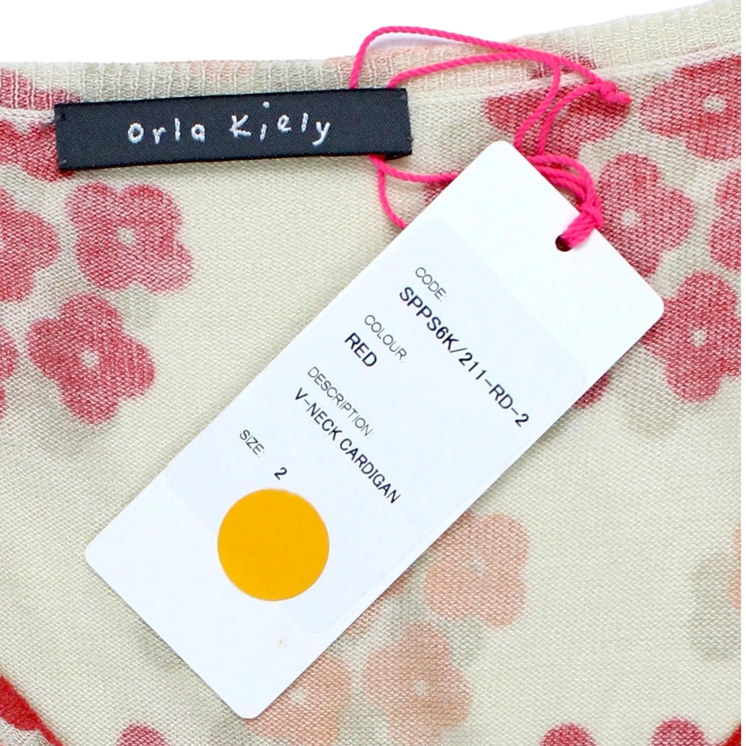 Orla Kiely Cream/Red Floral Cardigan