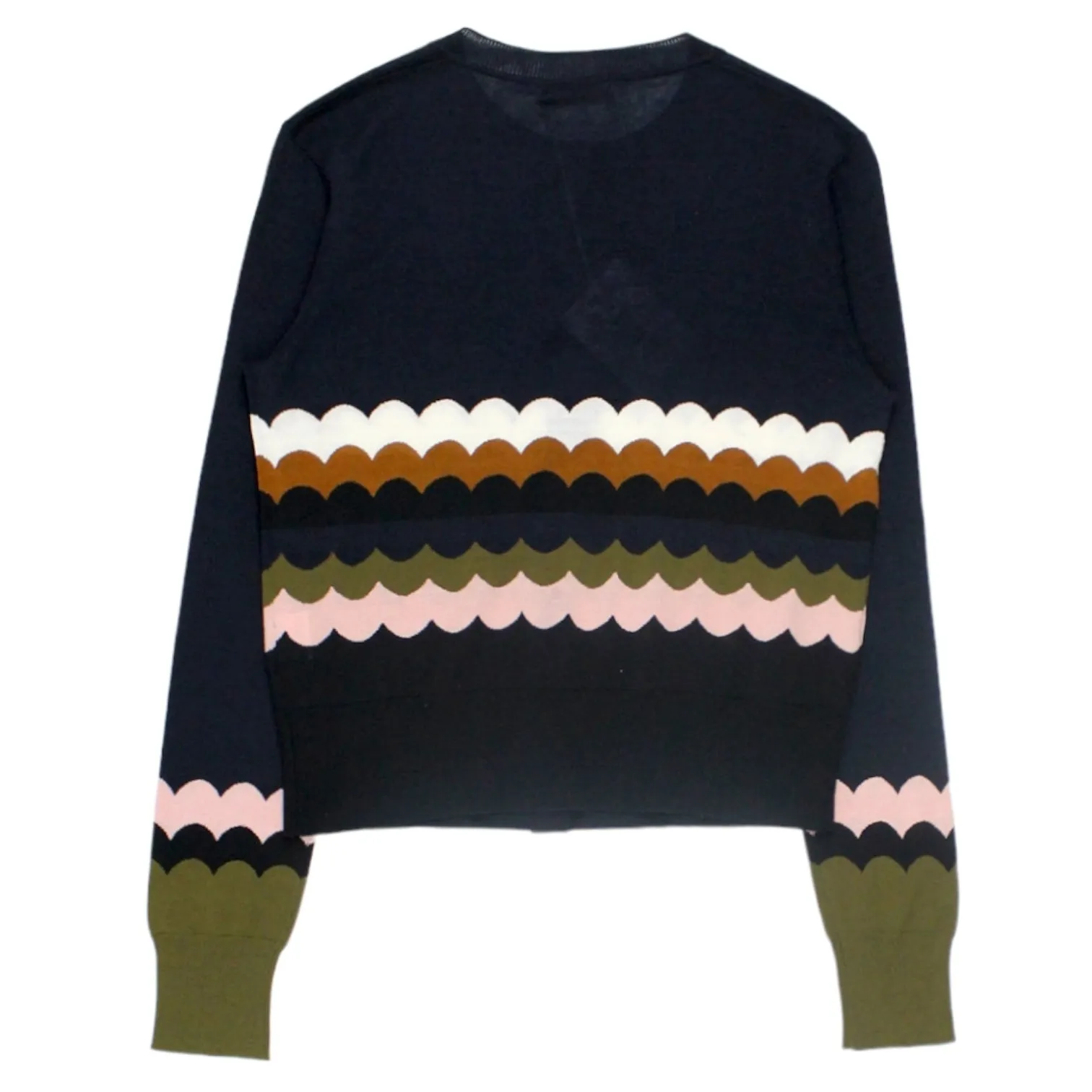 Orla Kiely Navy/Multi Scallop Cardigan