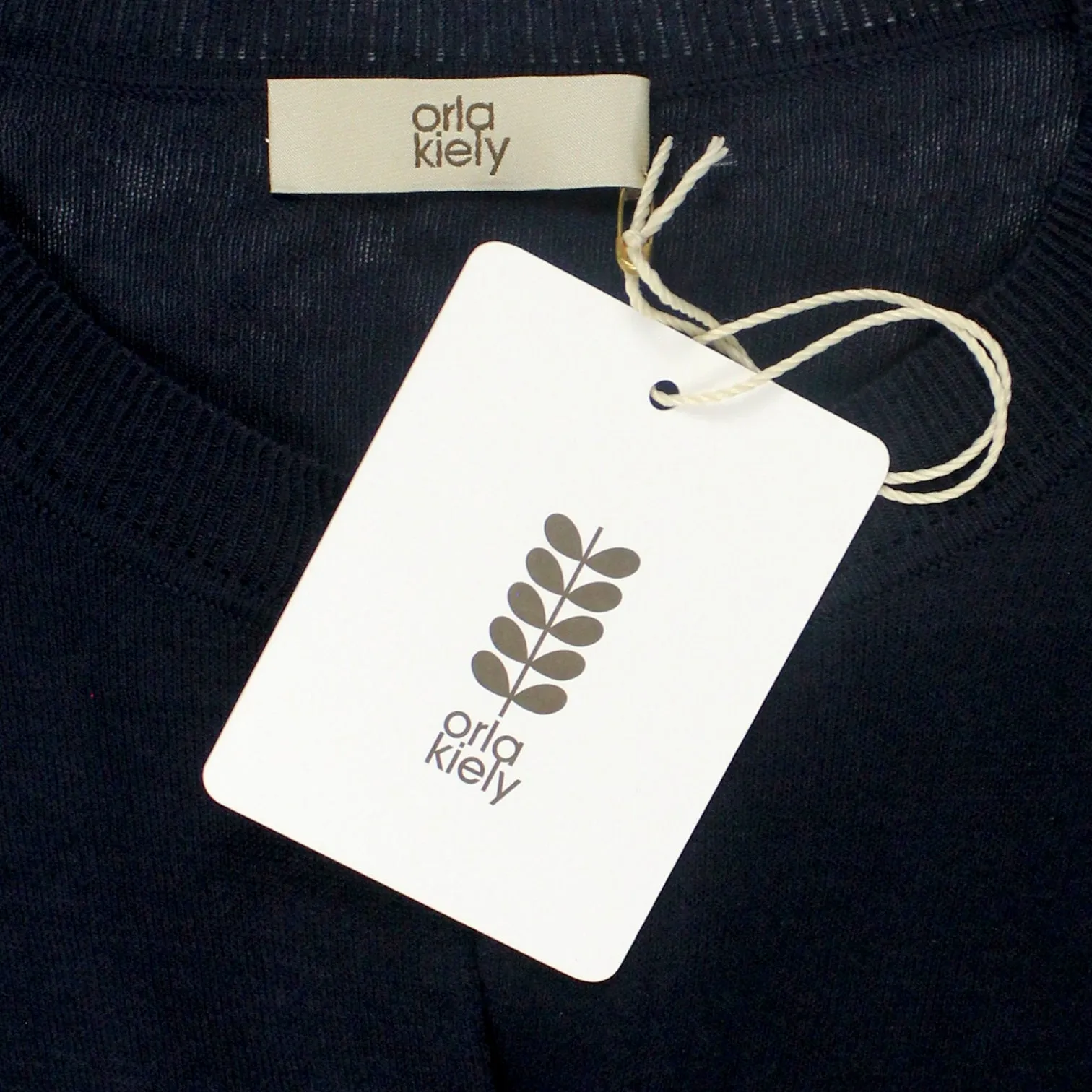 Orla Kiely Navy/Multi Scallop Cardigan