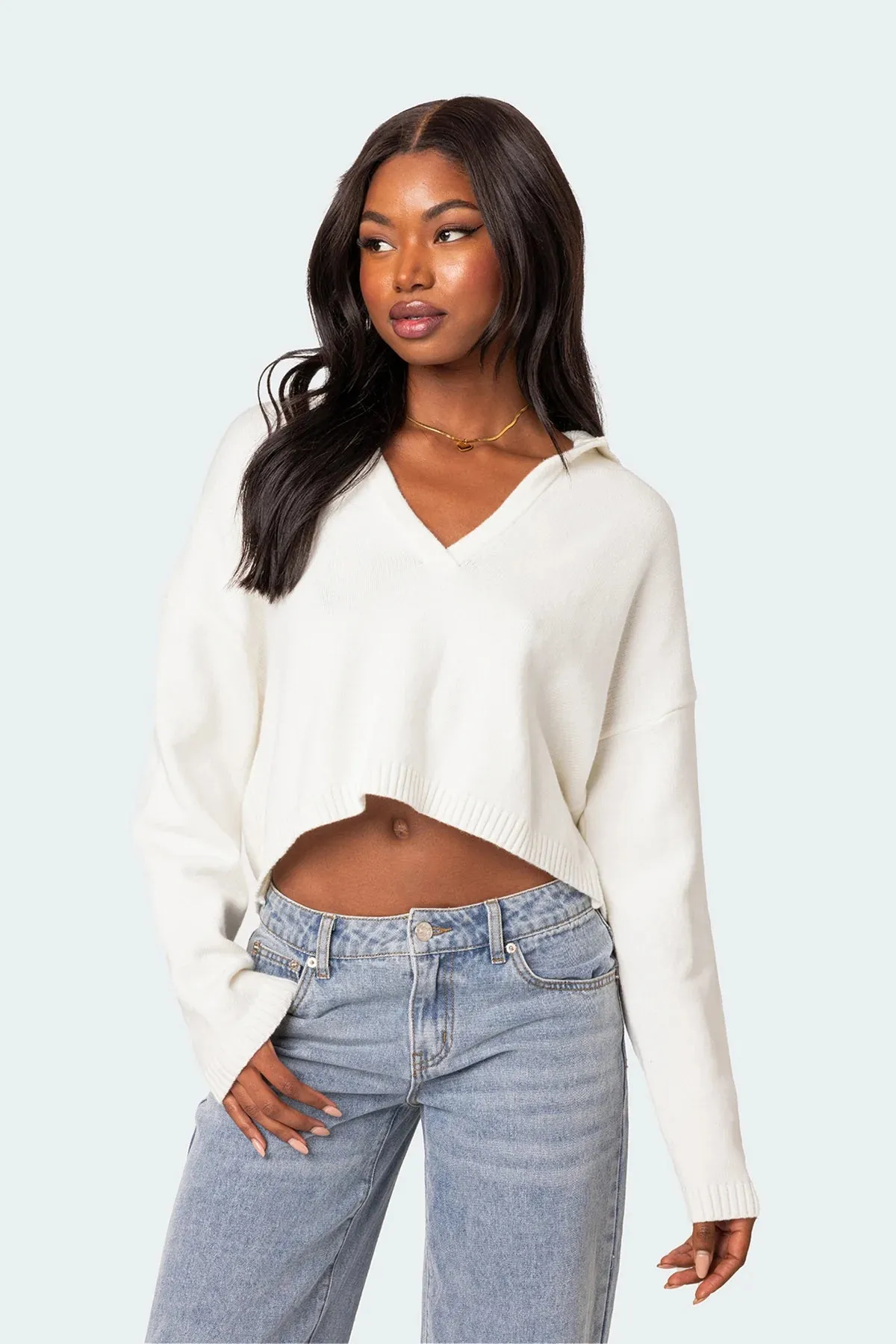 Oversized Cropped Sweater