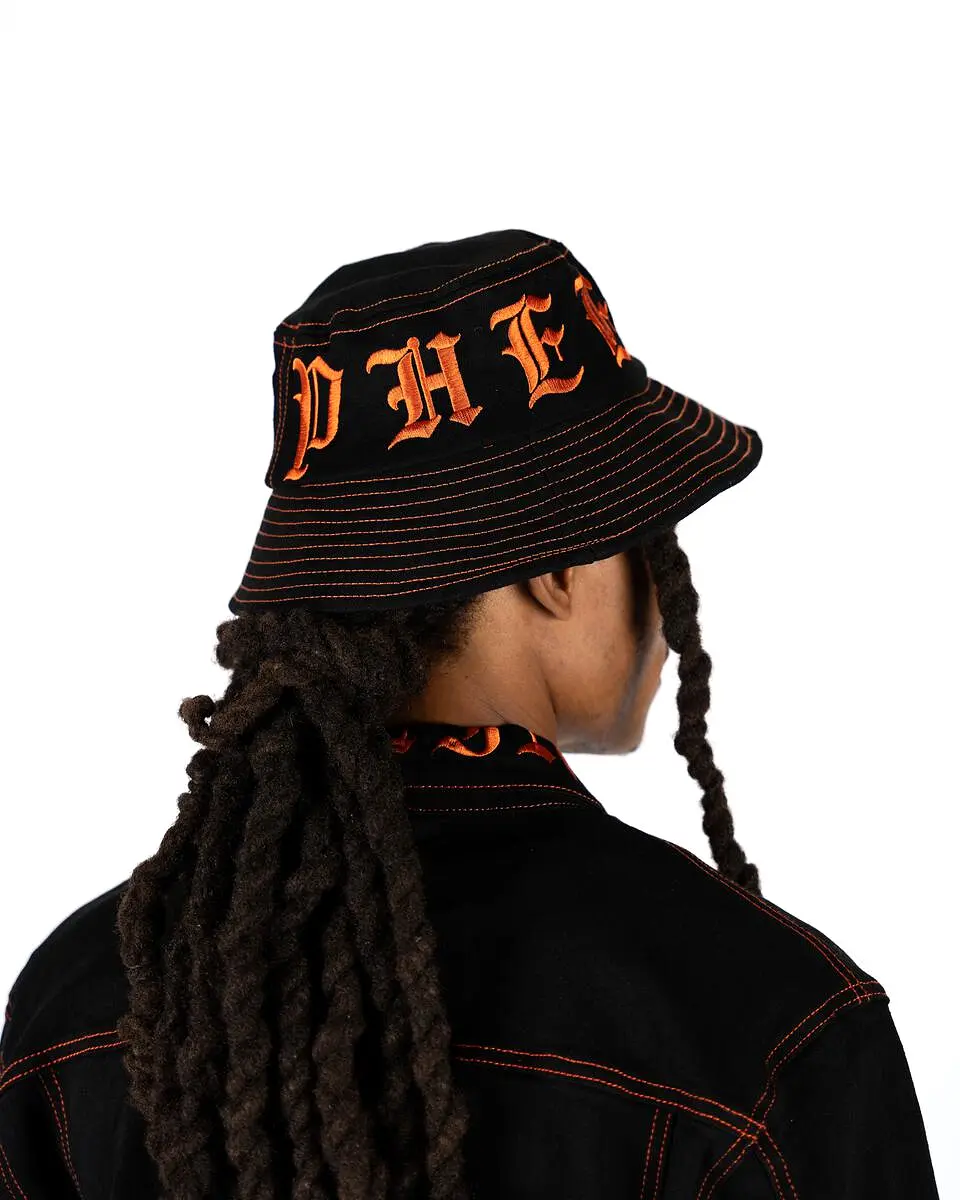 PHEELINGS DEFYING ODDS BUCKET HAT (JET BLACK/ORANGE)