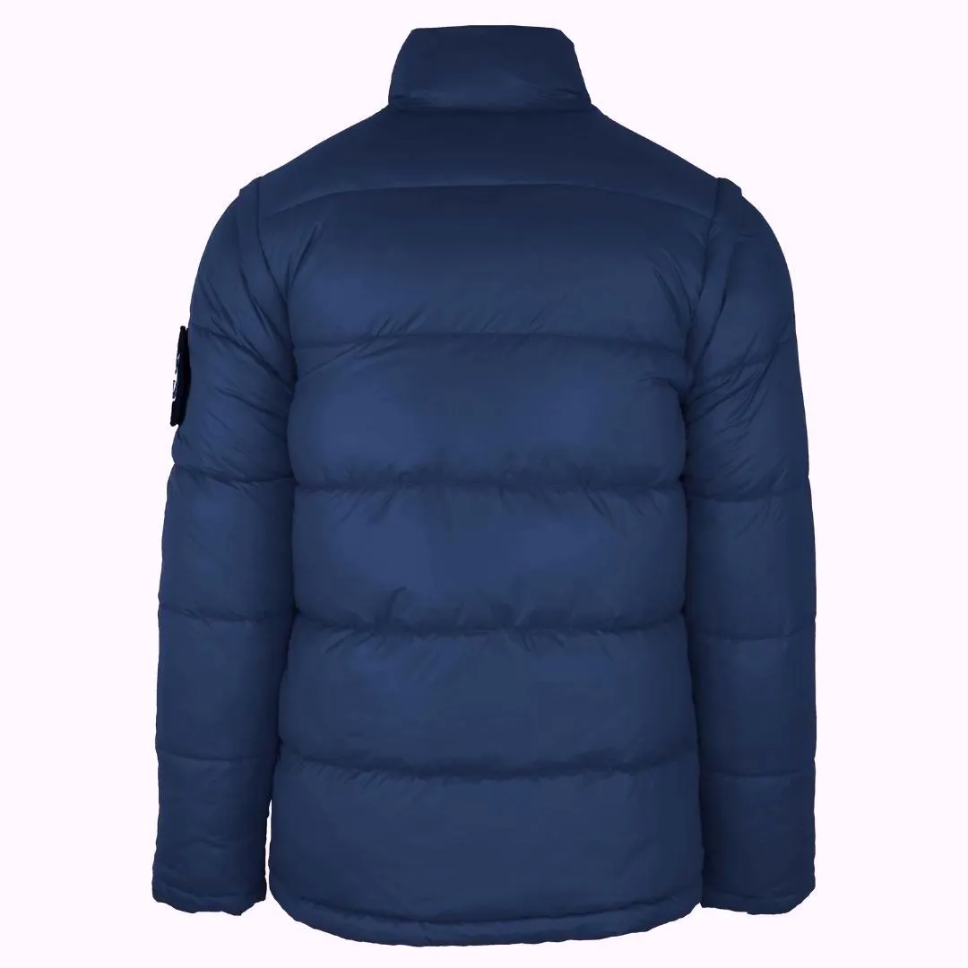 Plein Sport Vertical Logo Padded Navy Jacket