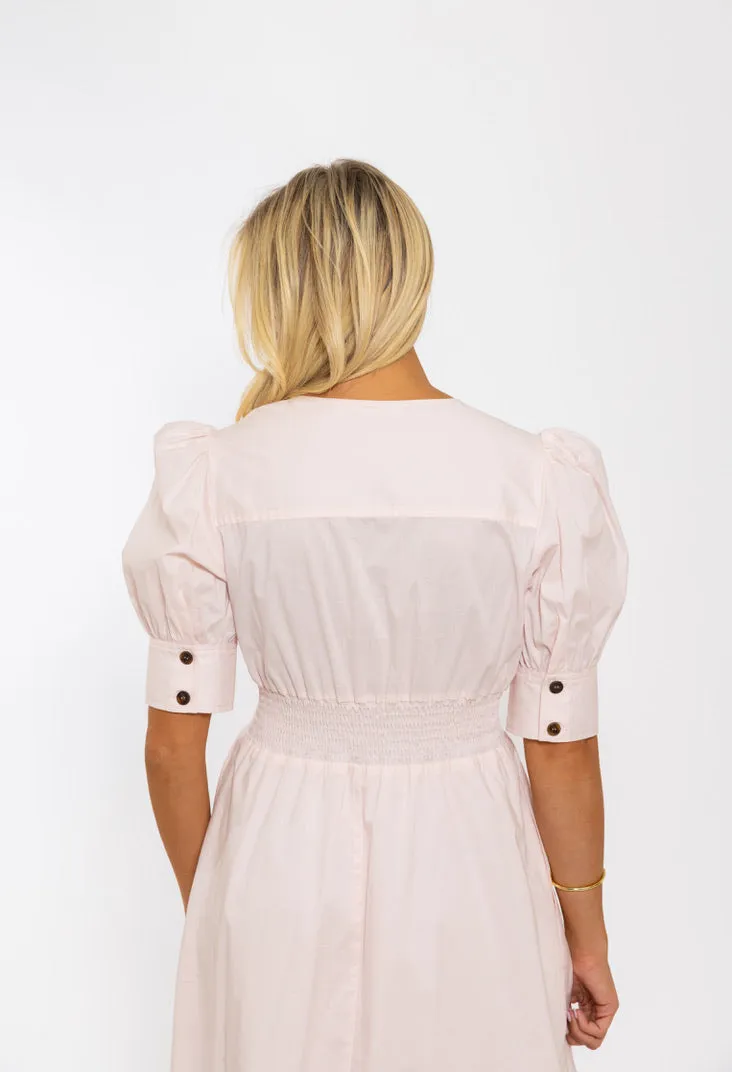 Poplin Vneck Dress