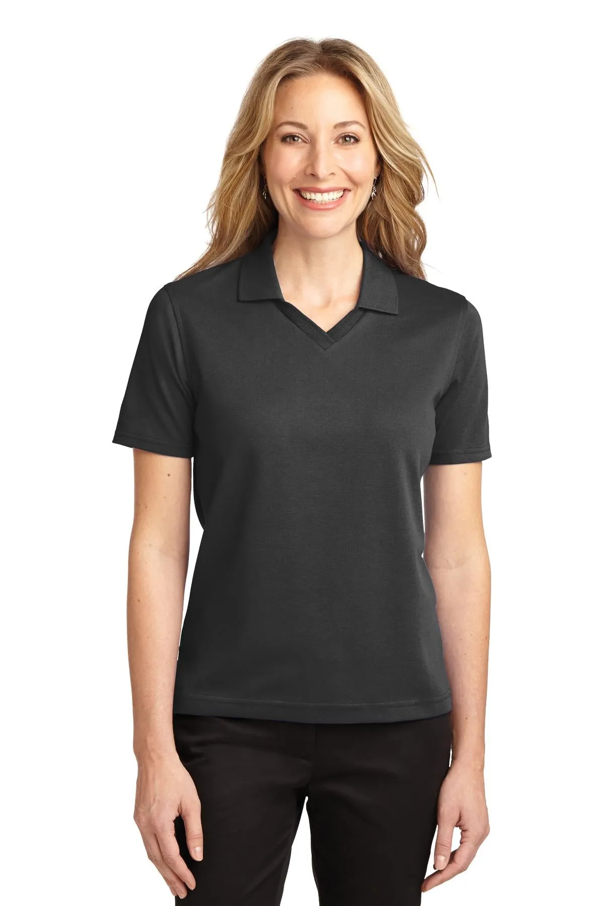 Port Authority Ladies Rapid Dry Polo L455 Jet Black