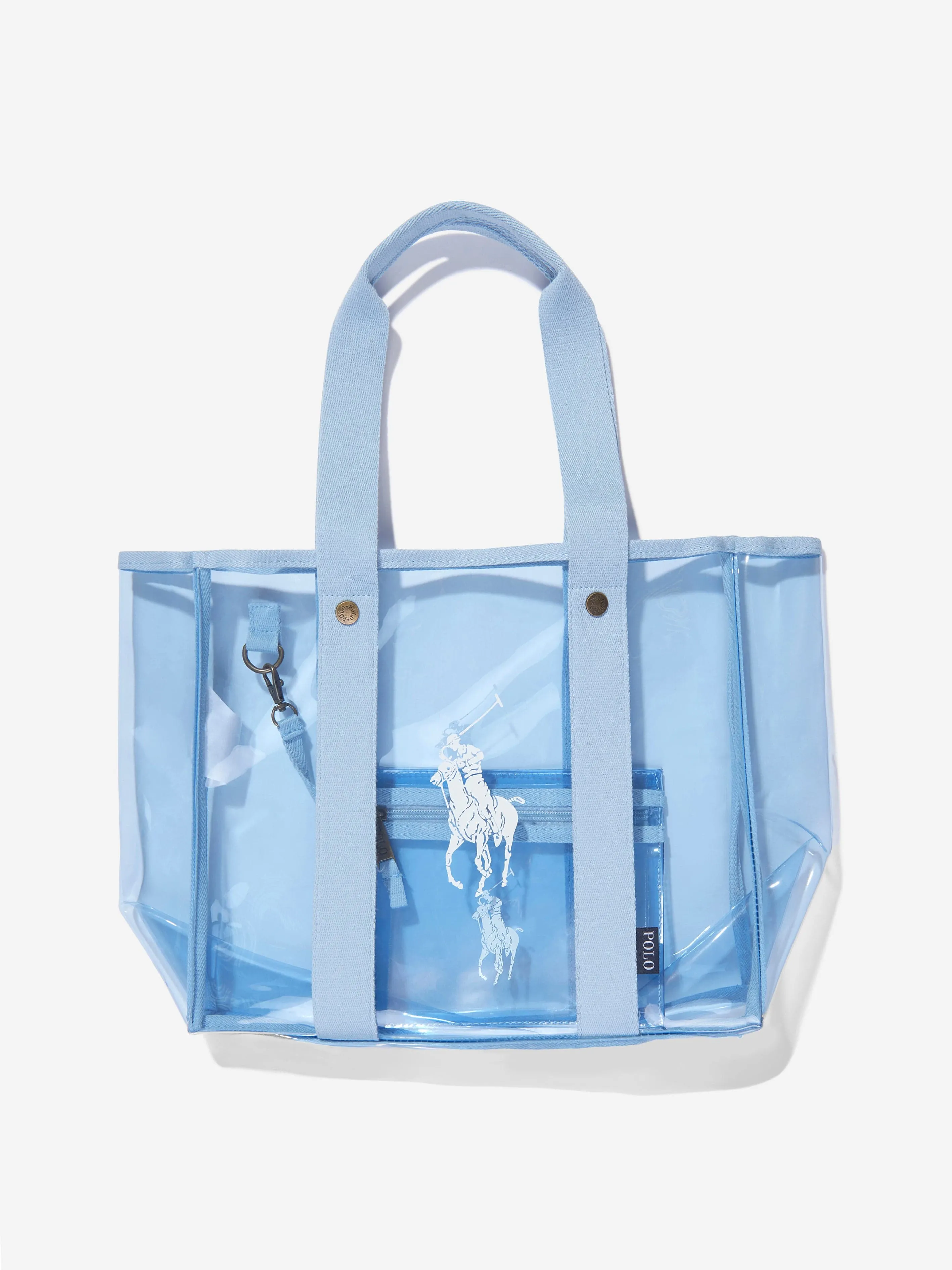 Ralph Lauren Girls Clear Tote Bag With Pouch in Blue (34.5cm)