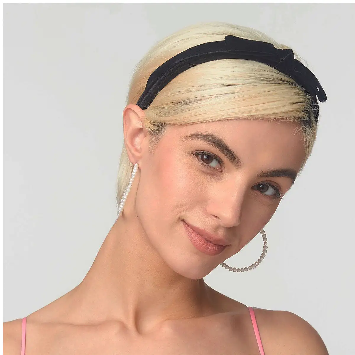 Ribbon Slim Headband, Jet