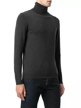 roll-neck fitted sweater