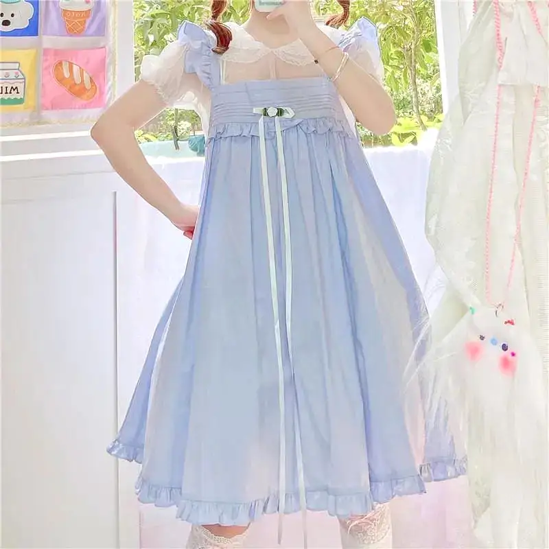 Rosie Pastel Kawaii Aesthetic Kawaii Princess Lolita Babydoll Summer Dress