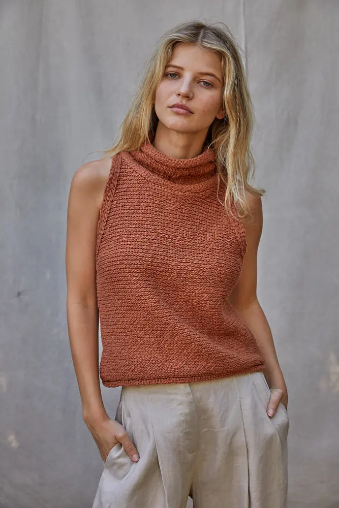 Salma Sleeveless Turtle Neck Top