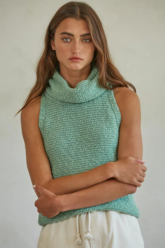 Salma Sleeveless Turtle Neck Top