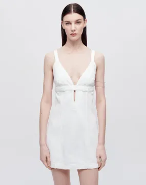 Seamed Shift Dress - White