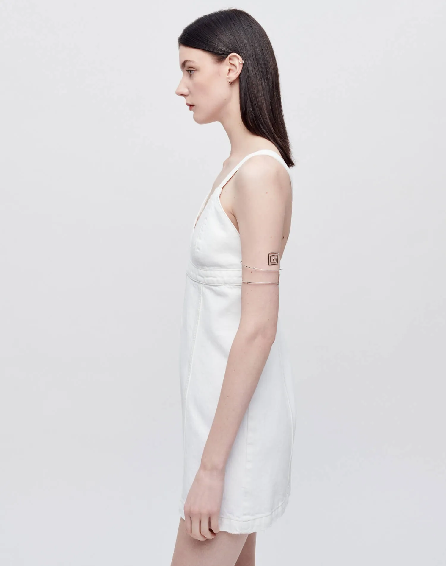 Seamed Shift Dress - White