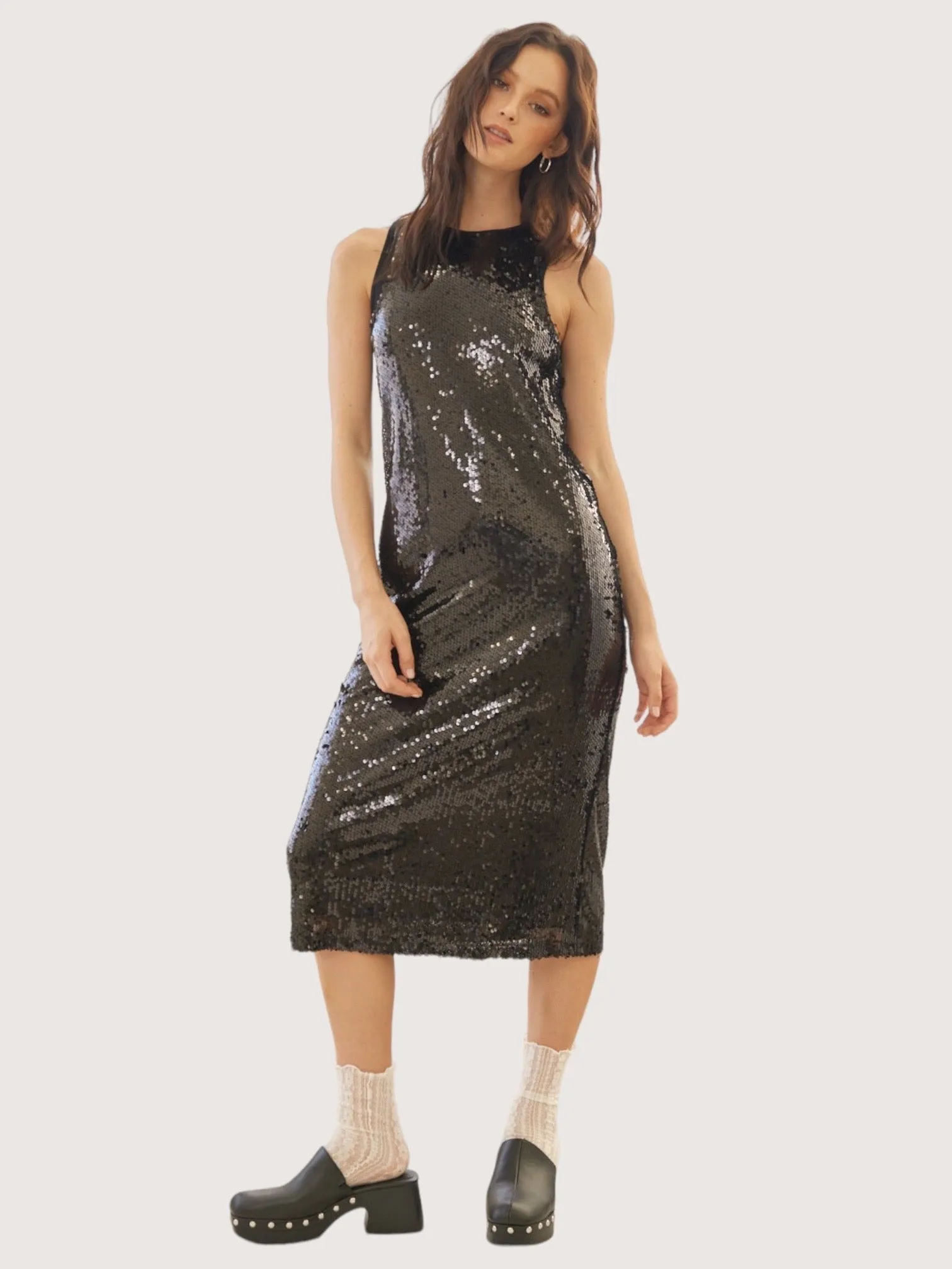 Sequined Midi Dress