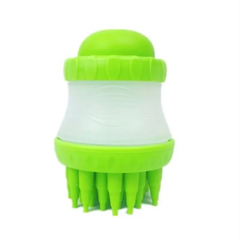 Silicone Dog Bathing Brush with Shampoo Storage | Petiboo