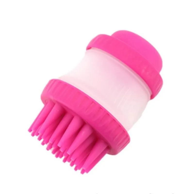 Silicone Dog Bathing Brush with Shampoo Storage | Petiboo