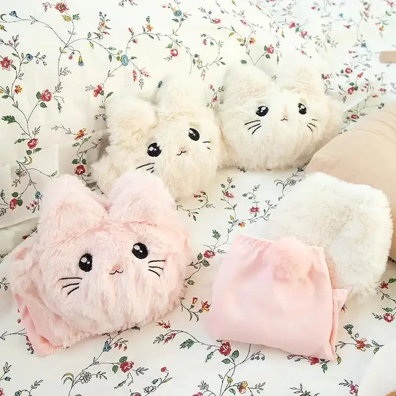 Soft Fuzzy Kitten Kawaii Princess Lingerie Set