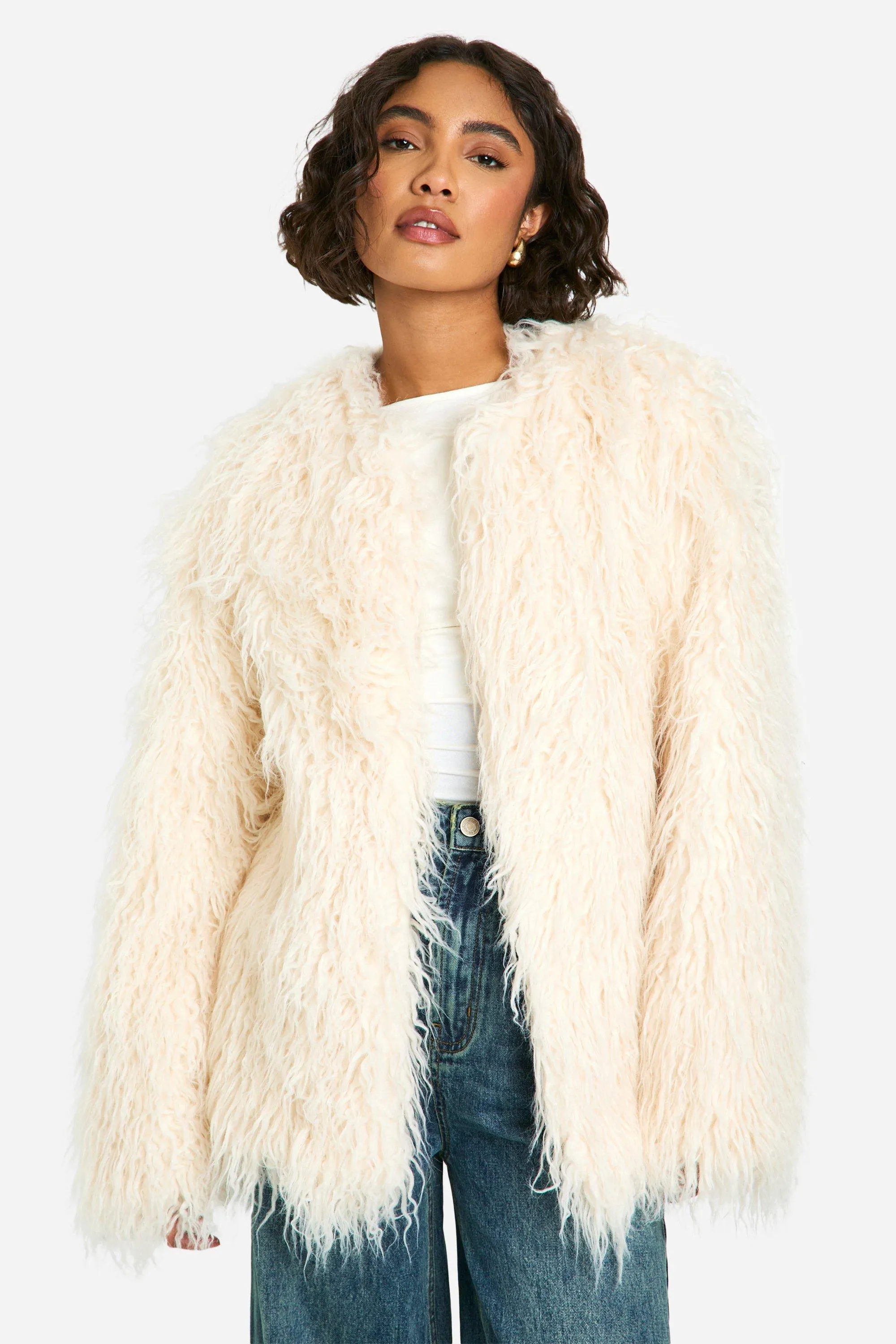 Tall Mongolian Faux Fur Coat