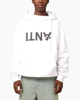 The Anti Order Anti Logo Boxy Hoodie White