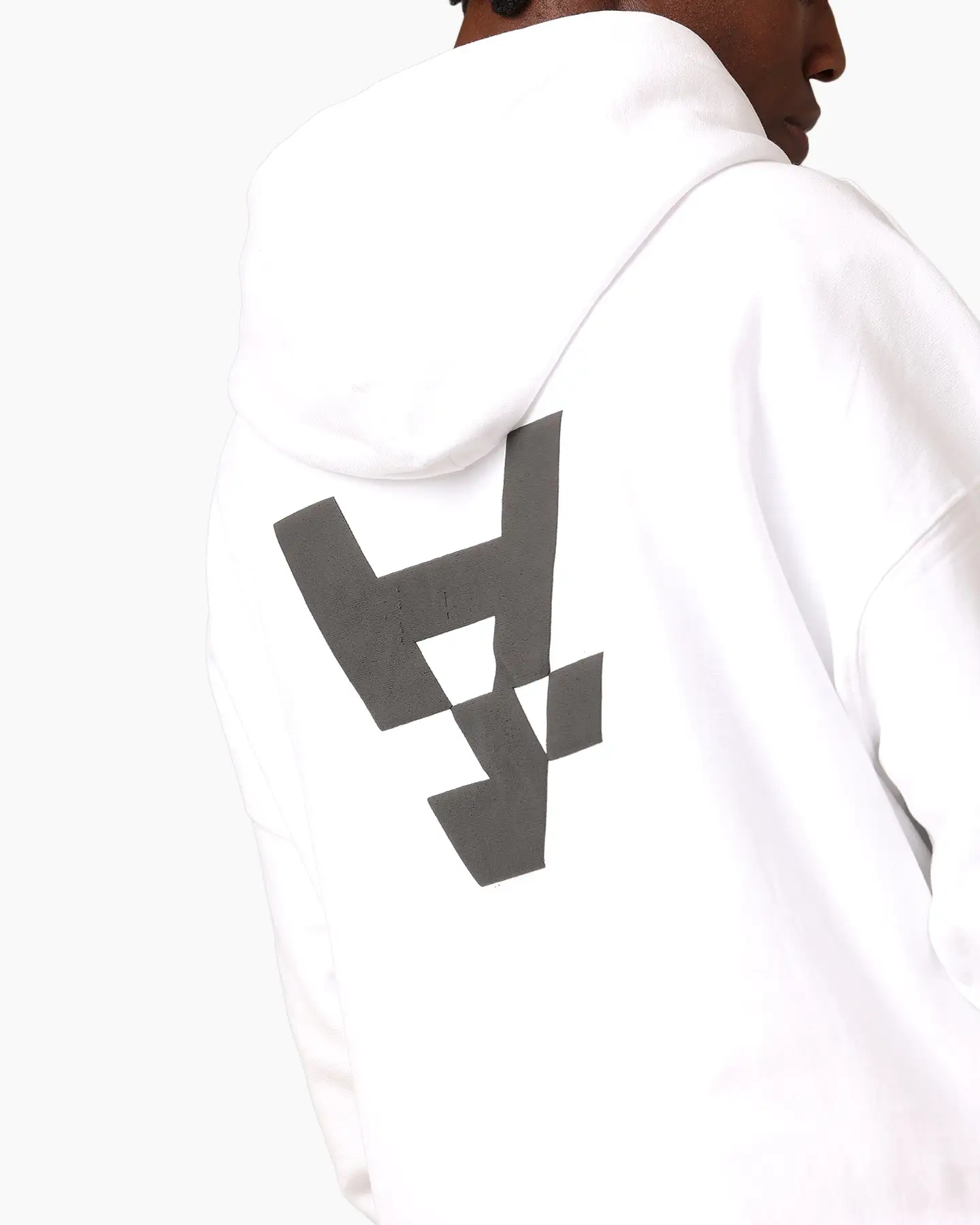 The Anti Order Anti Logo Boxy Hoodie White