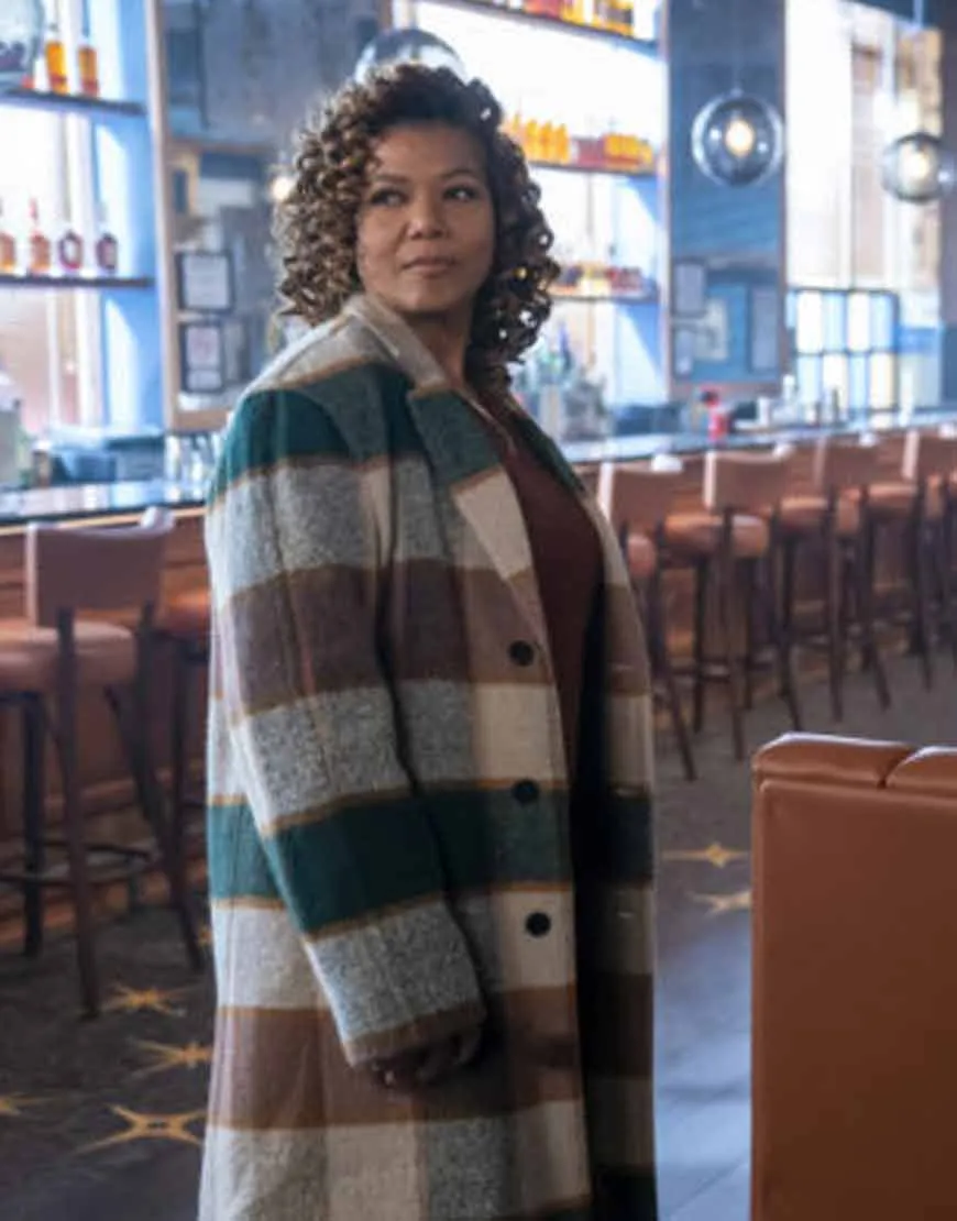 The Equalizer 2021 Queen Latifah Checked Coat | Ujackets.com - 40% Off