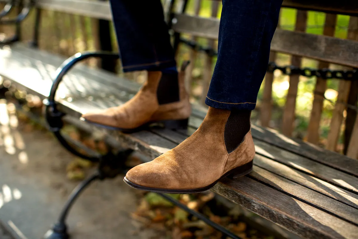 The Wayne Low-Cut Chelsea Boot - Martora Suede