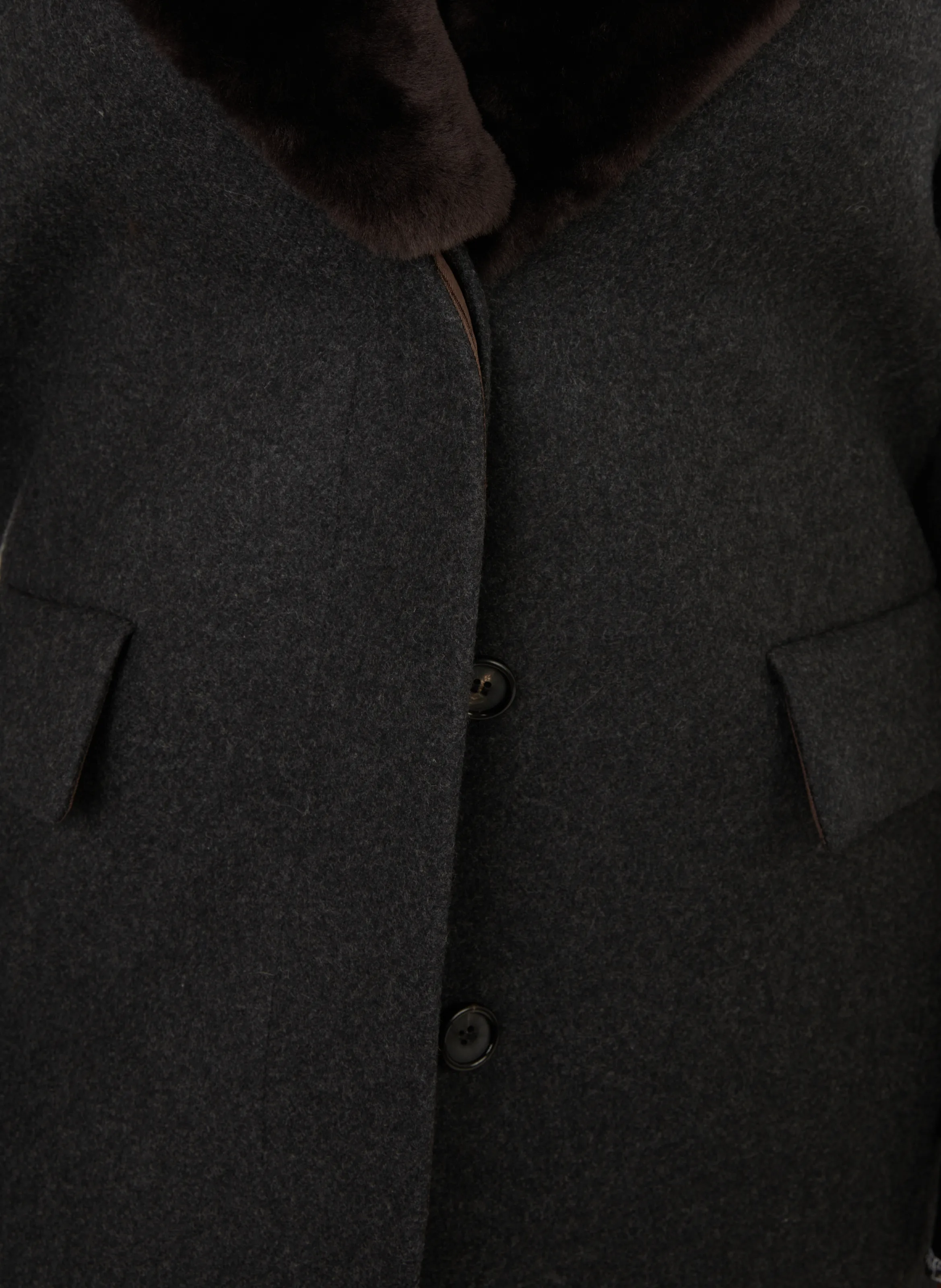 TOTEME  Wool-blend coat - Black