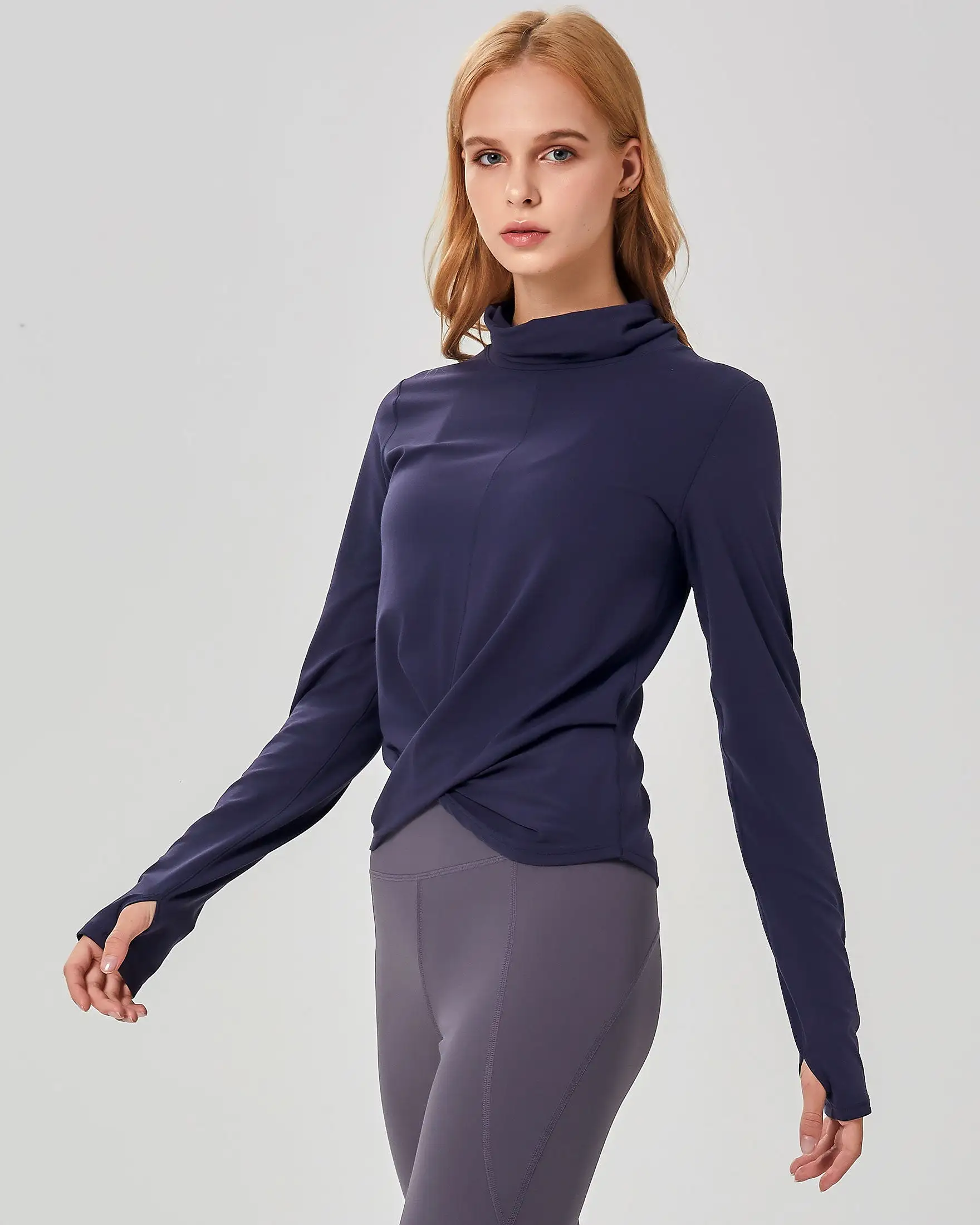 Turtle-Cowl Neck Coziplex Long Sleeve