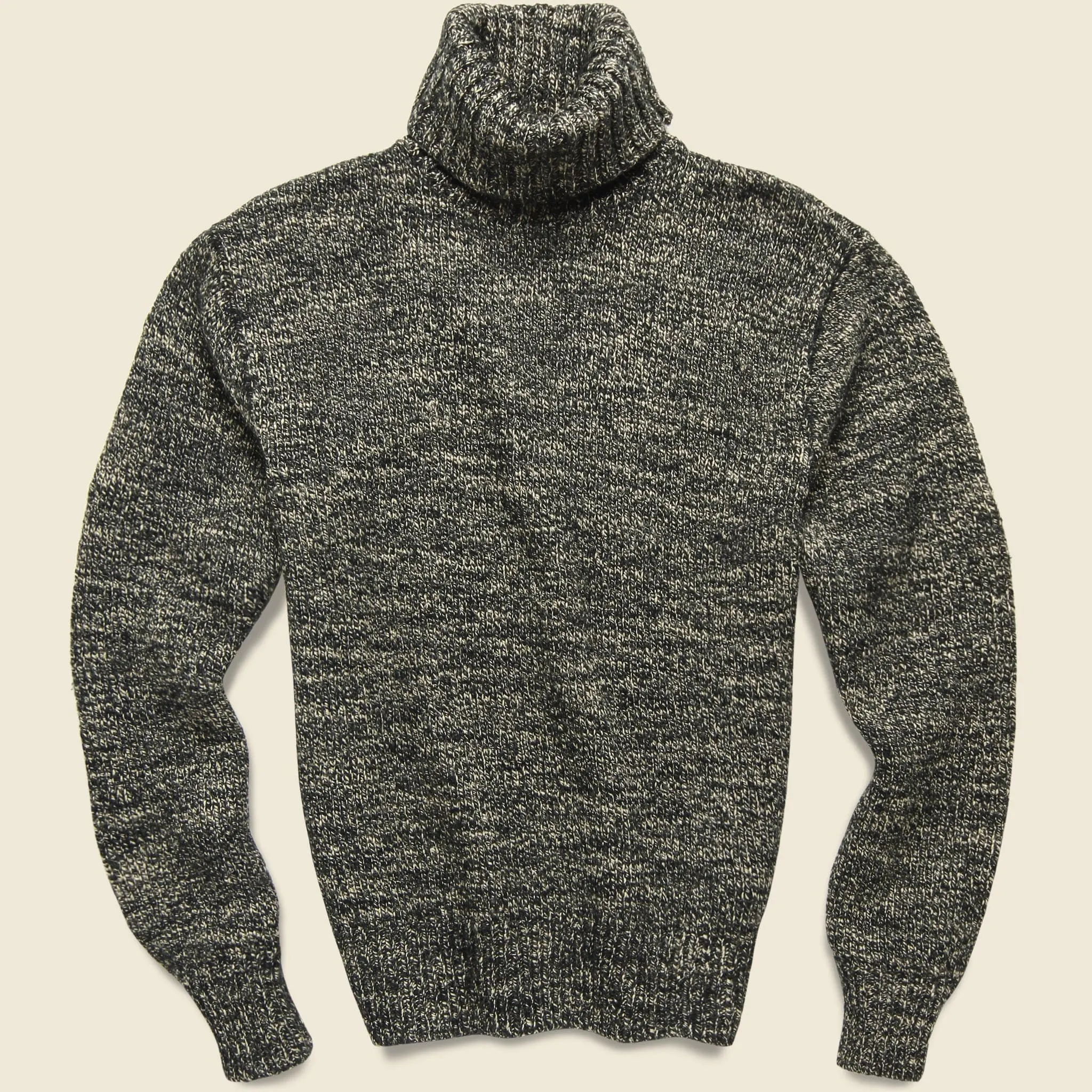 Turtleneck Pullover - Salt Pepper Marl