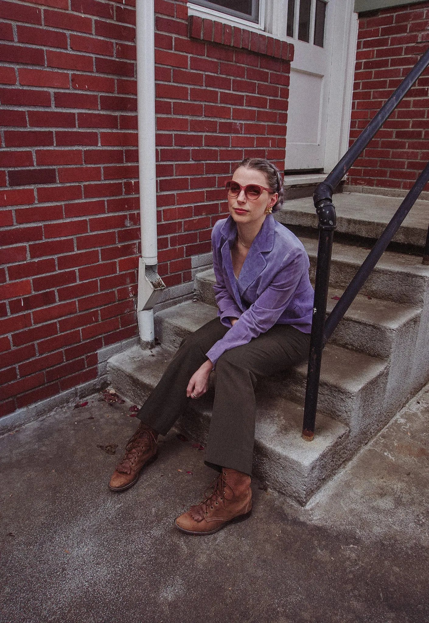 Vintage Lavender Suede Blazer