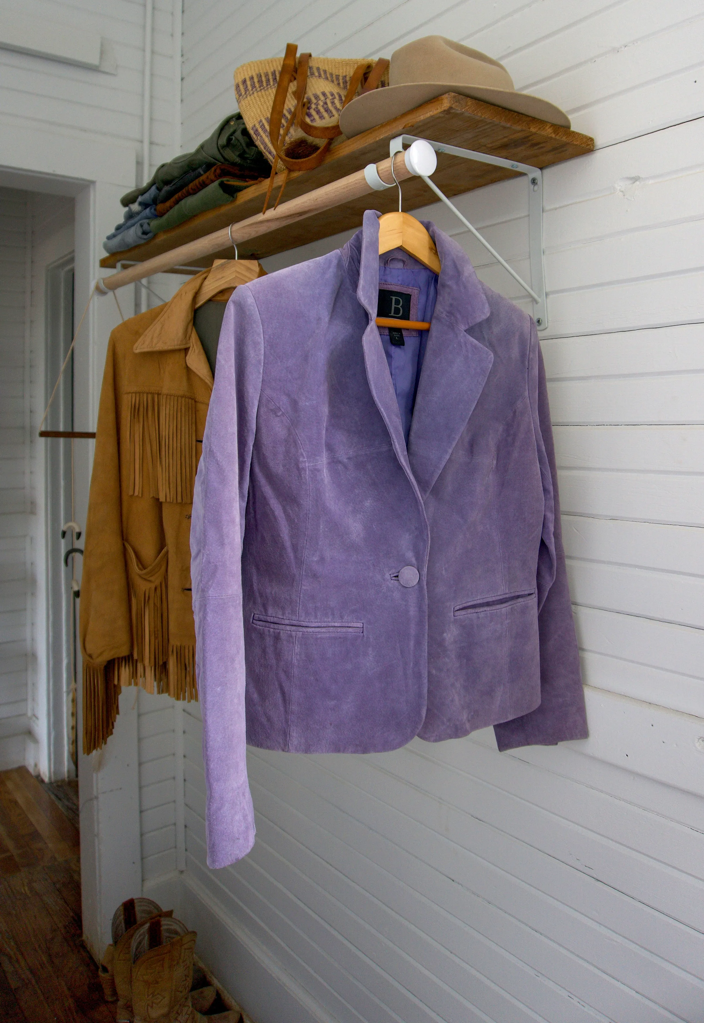 Vintage Lavender Suede Blazer