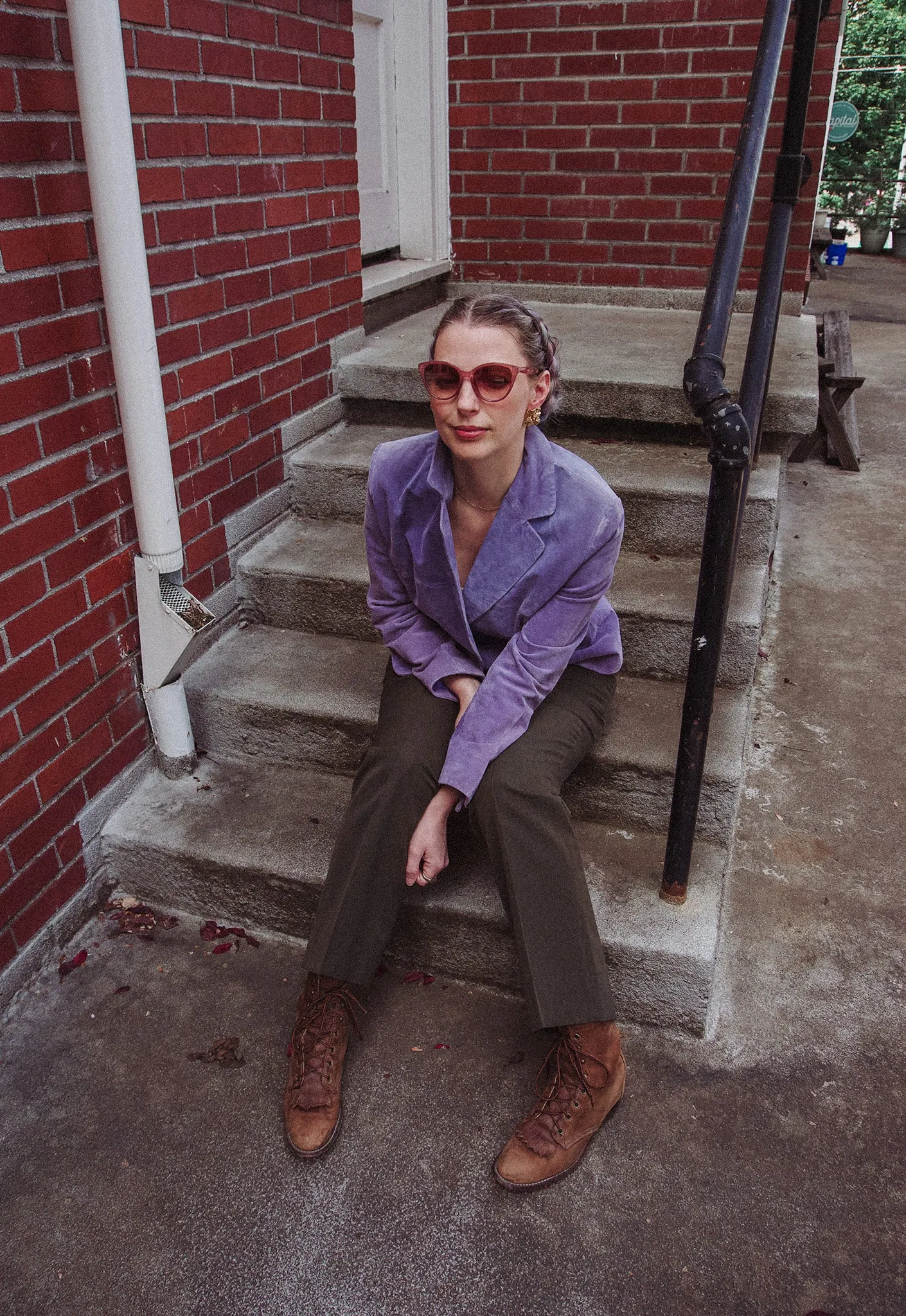 Vintage Lavender Suede Blazer