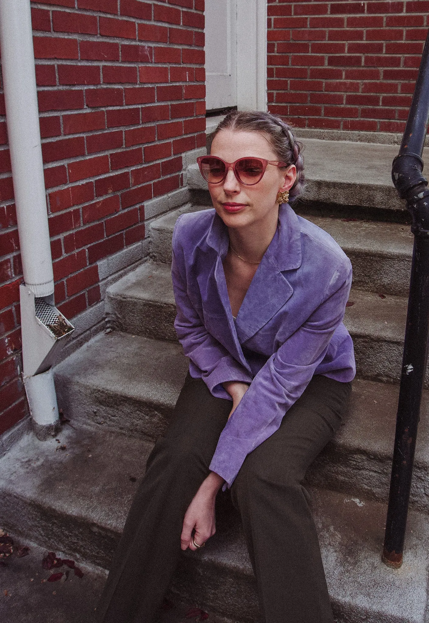 Vintage Lavender Suede Blazer