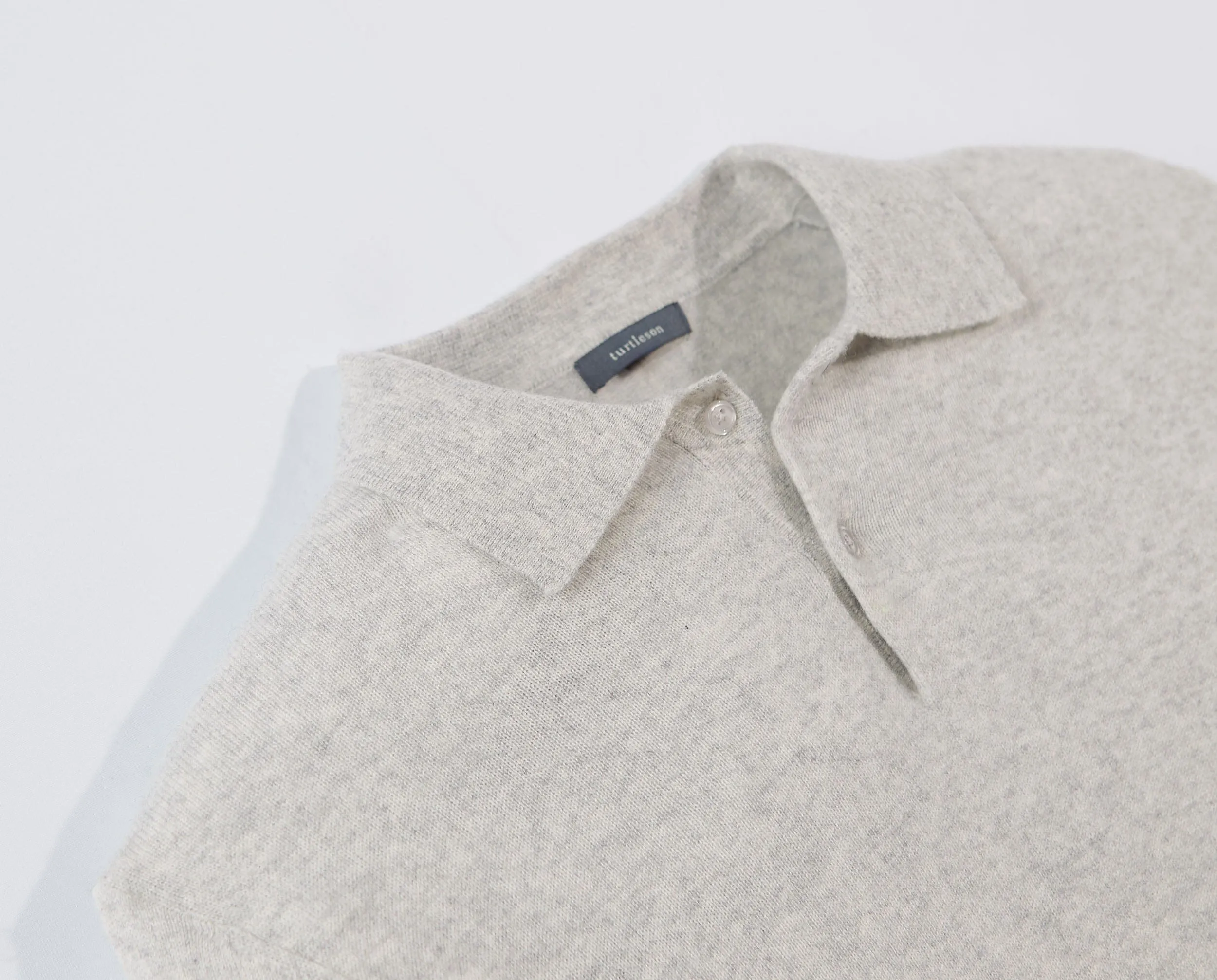 Wade 2-Button Cashmere Polo Sweater