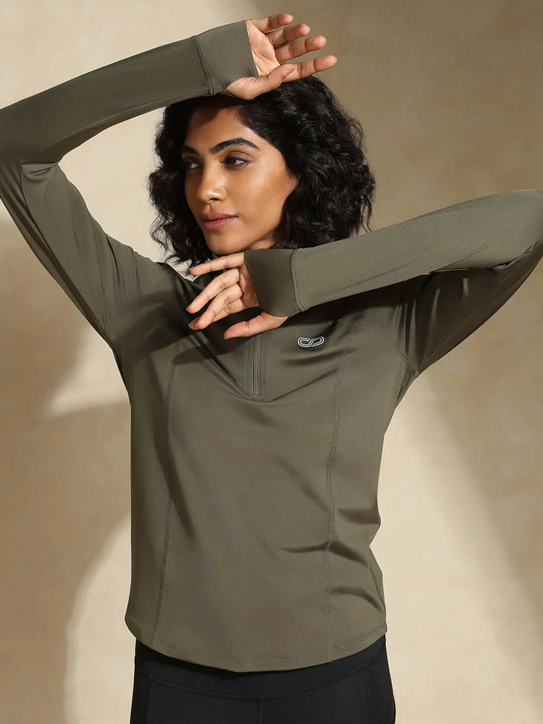 Women's Ath Runner Zip Neck Sea Turtle