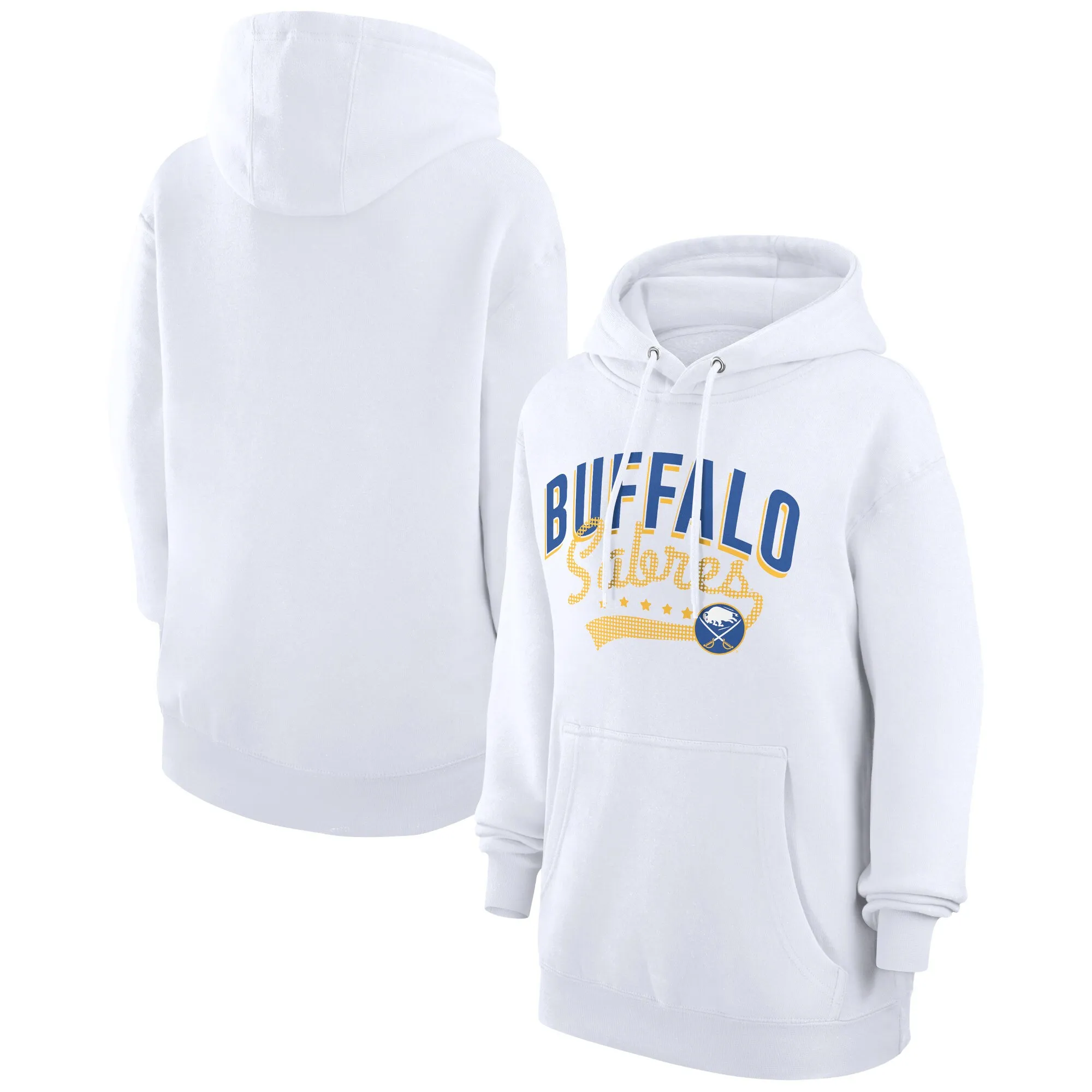 Women's Buffalo Sabres  G-III 4Her by Carl Banks White Filigree Logo Pullover Hoodie