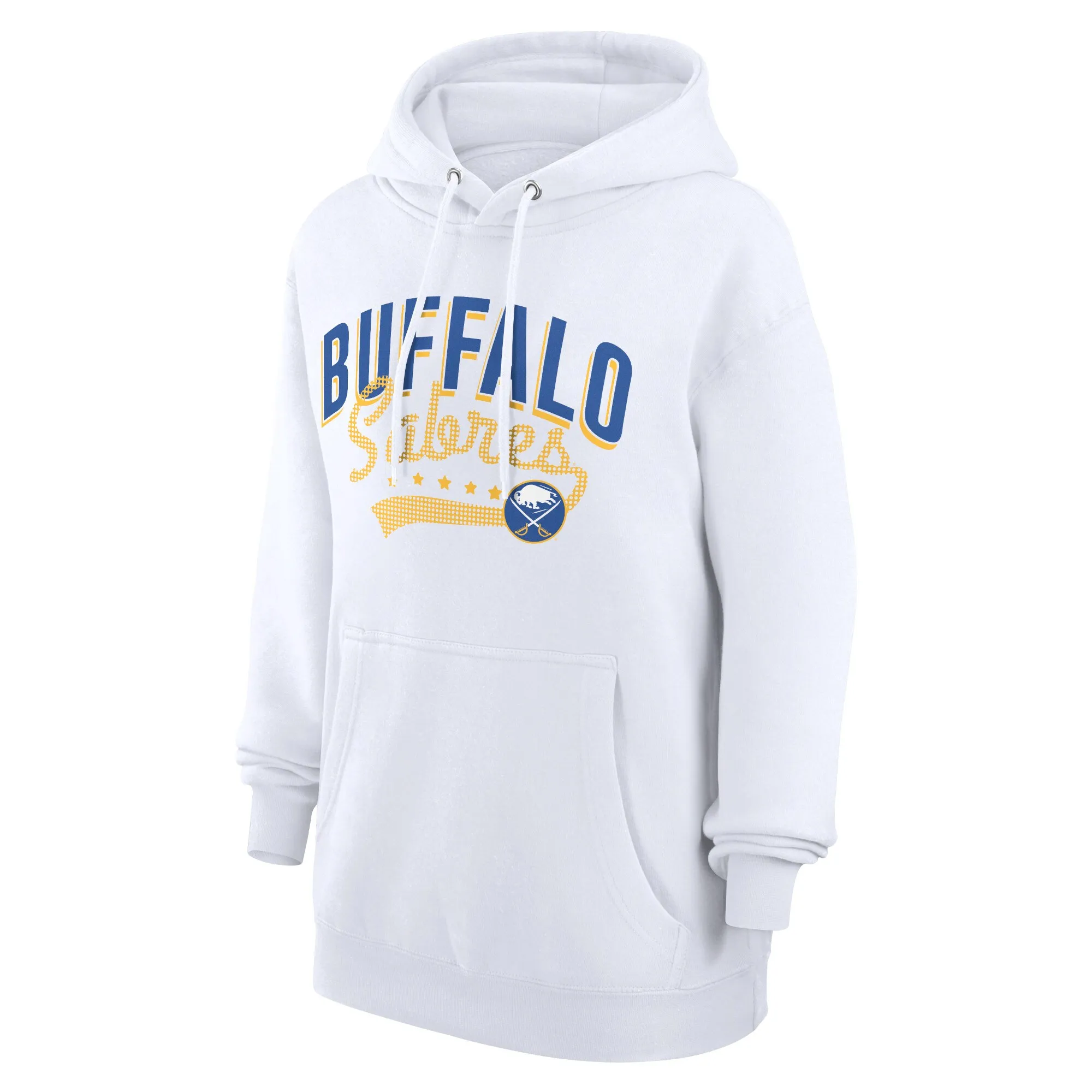 Women's Buffalo Sabres  G-III 4Her by Carl Banks White Filigree Logo Pullover Hoodie