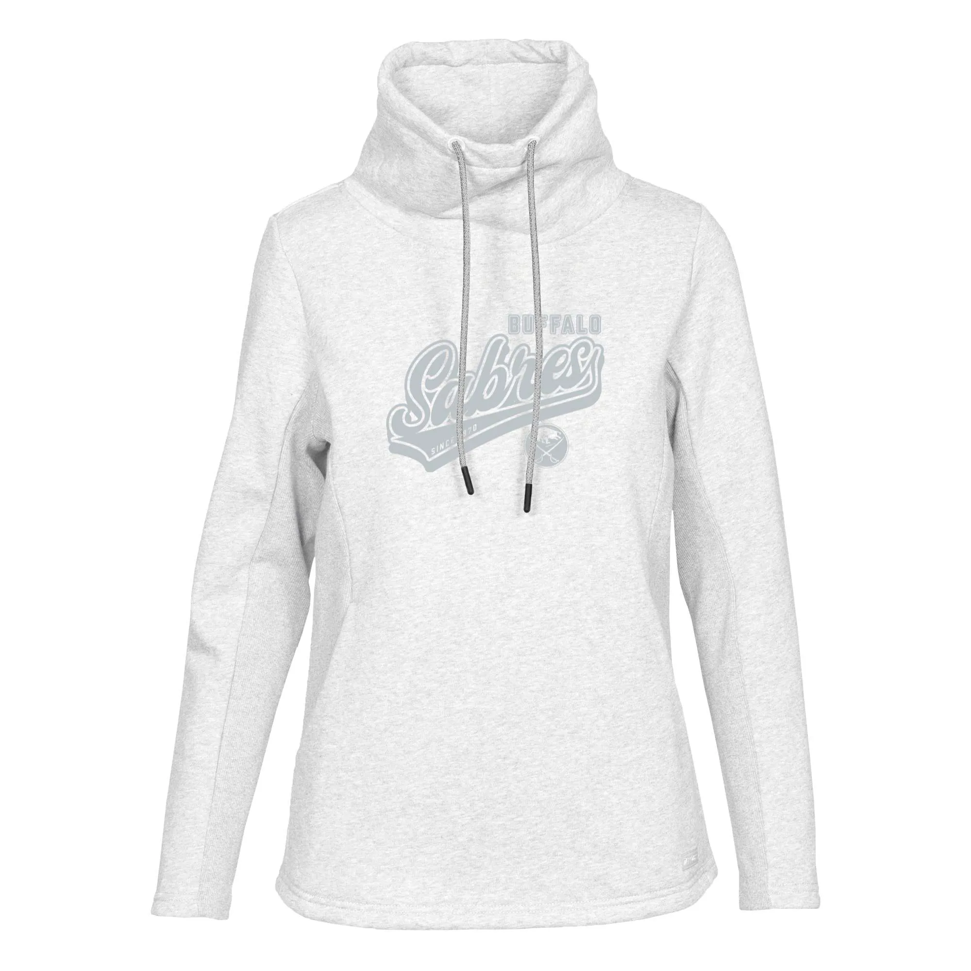 Women's Buffalo Sabres Levelwear Oatmeal Loop Sweep Pullover Hoodie