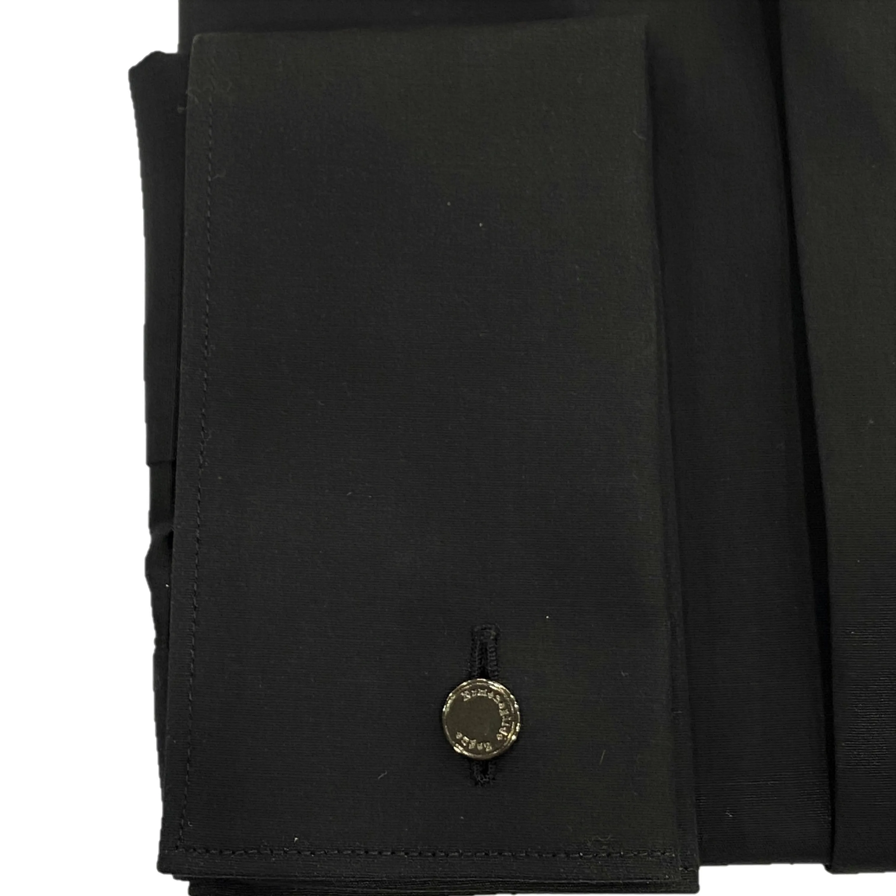 ZZegna Black French Cuff Shirt